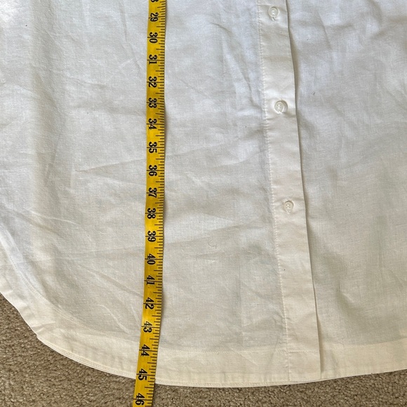 H&M Cream Midi Linen Cotton Blend Sleeveless Button Down Women’s M Summer Beach - Picture 6 of 6